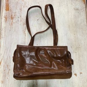 David Dart Brown Leather and Suede Textured Purse